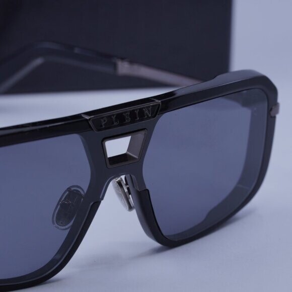 Philipp Plein SPP008M 700X Aviator Sunglasses – Black/Grey - Picture 9 of 10